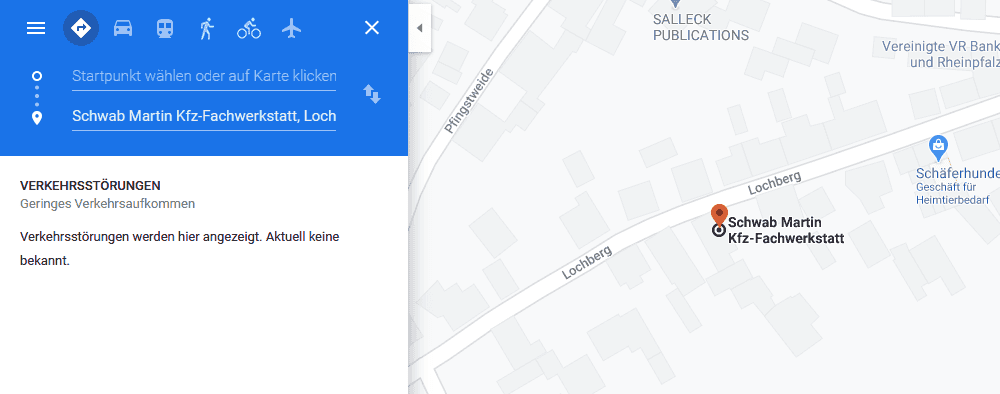Bild der Google-Karte Martin Schwab